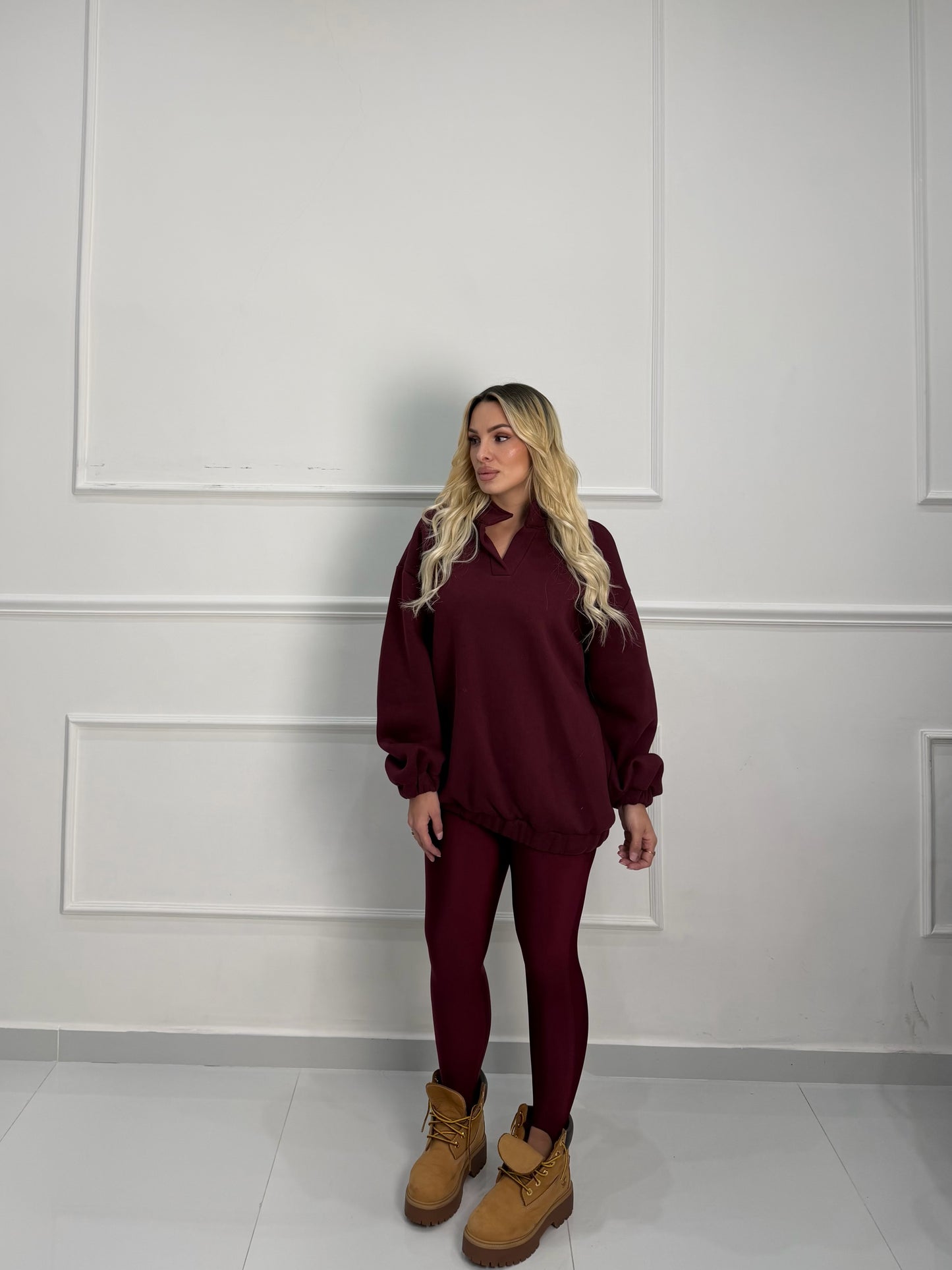 Leggins ghette bordeaux