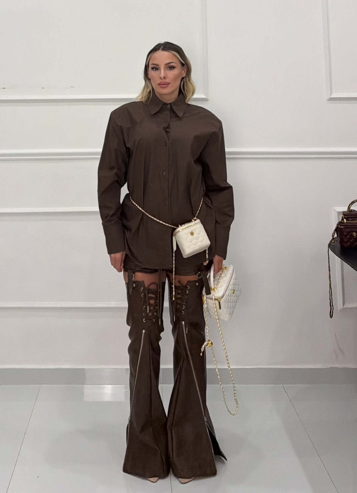 Camicia Essential Marrone