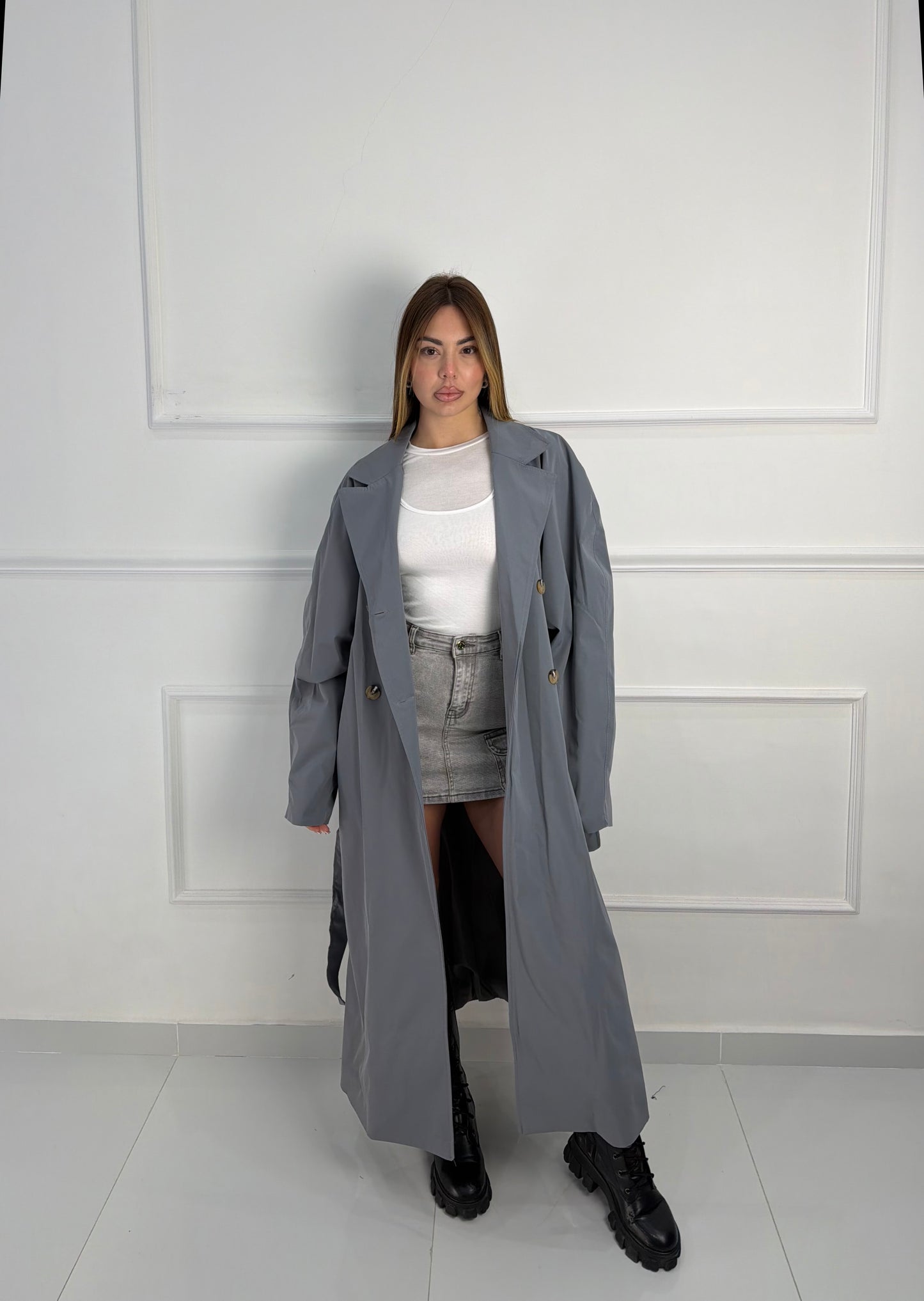 Trench Daily grigio