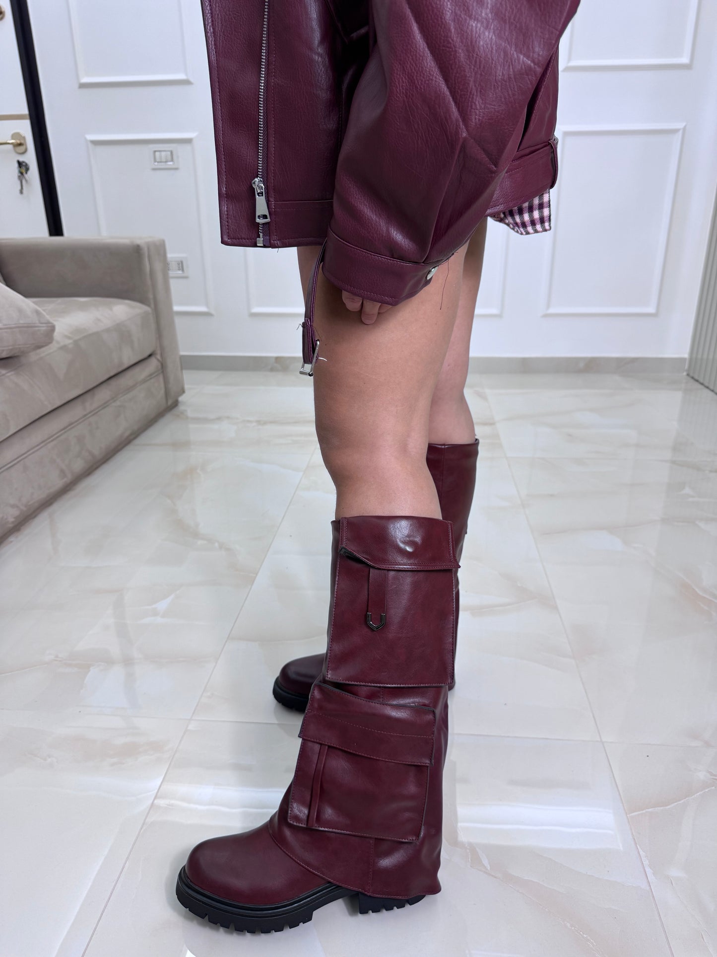 Anfibi Ecopelle Bordeaux