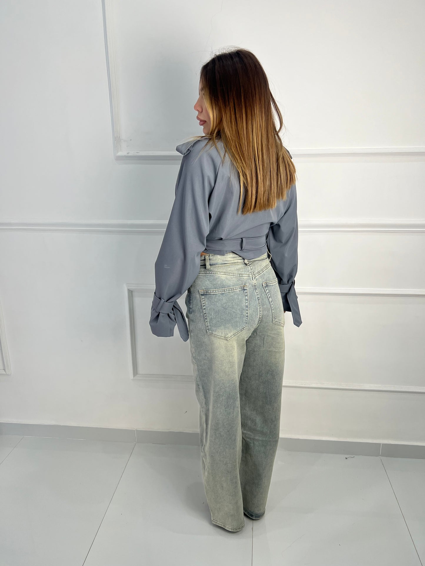Trench Crop Grigio