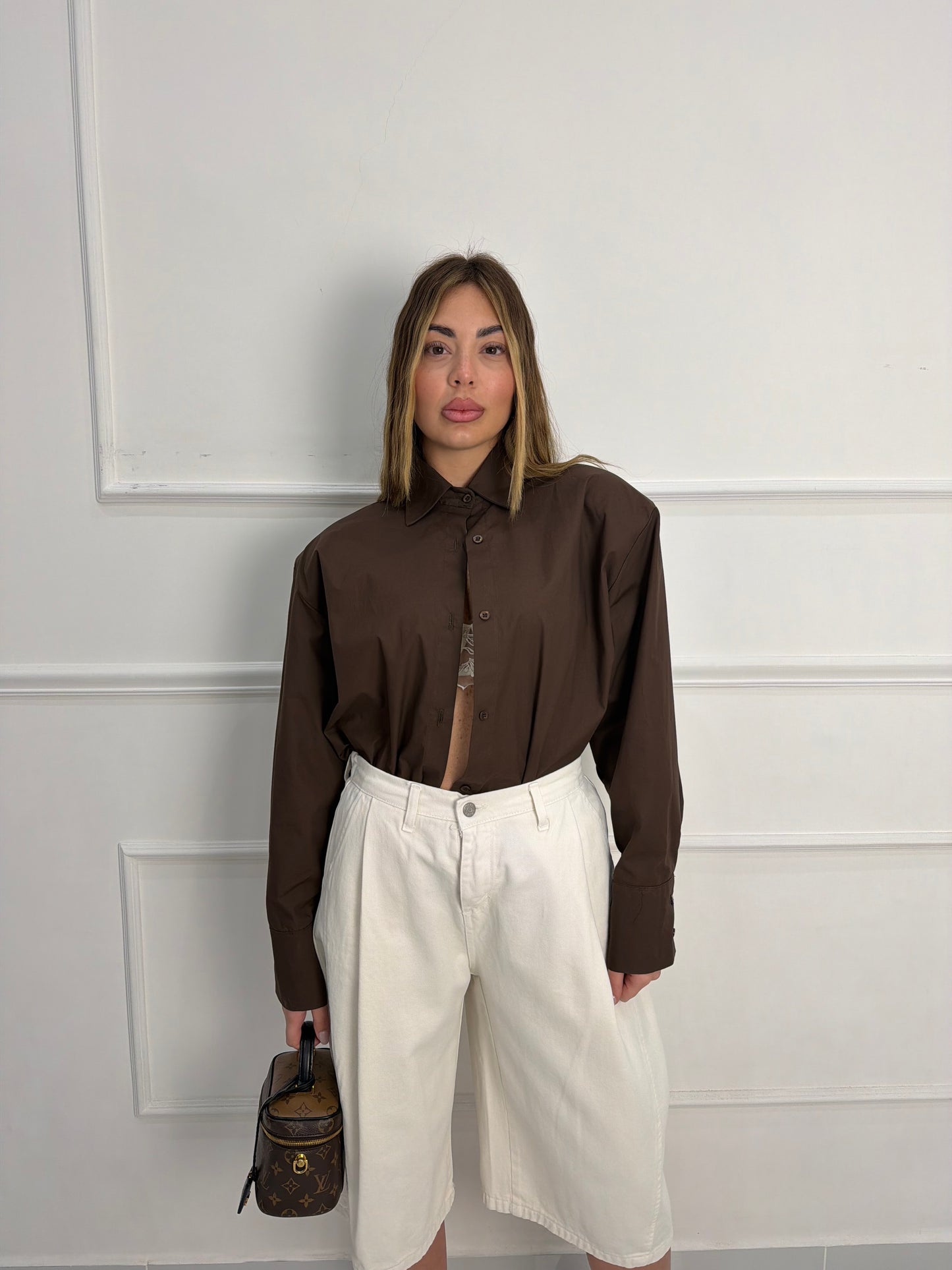 Camicia Essential Marrone