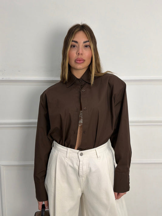 Camicia Essential Marrone