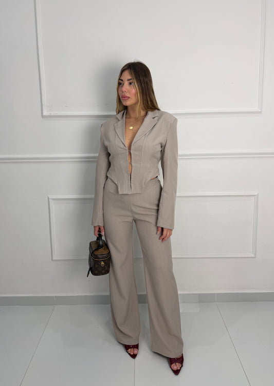 Tailleur Corset Tortora
