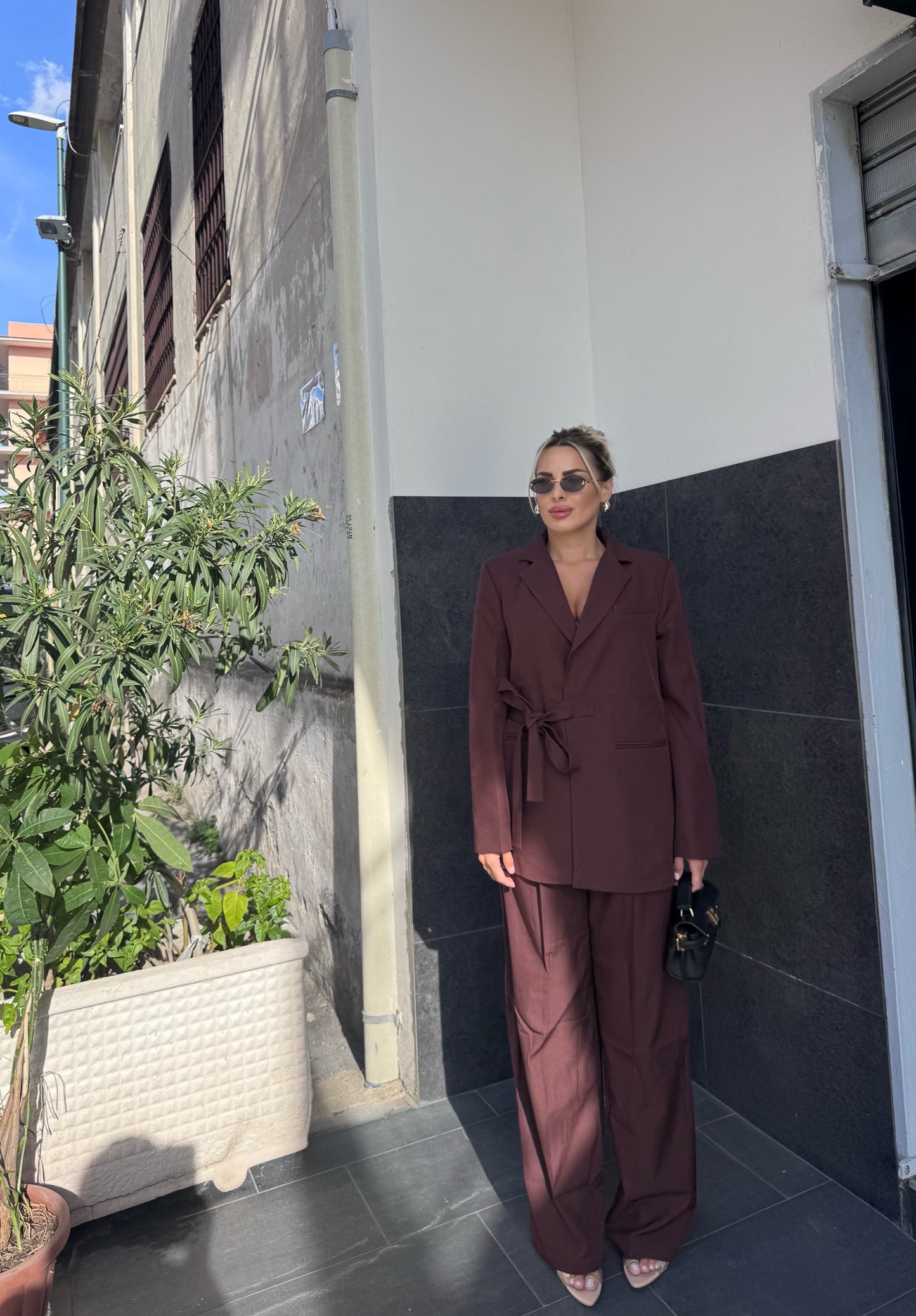 Tailleur Elvy bordeaux