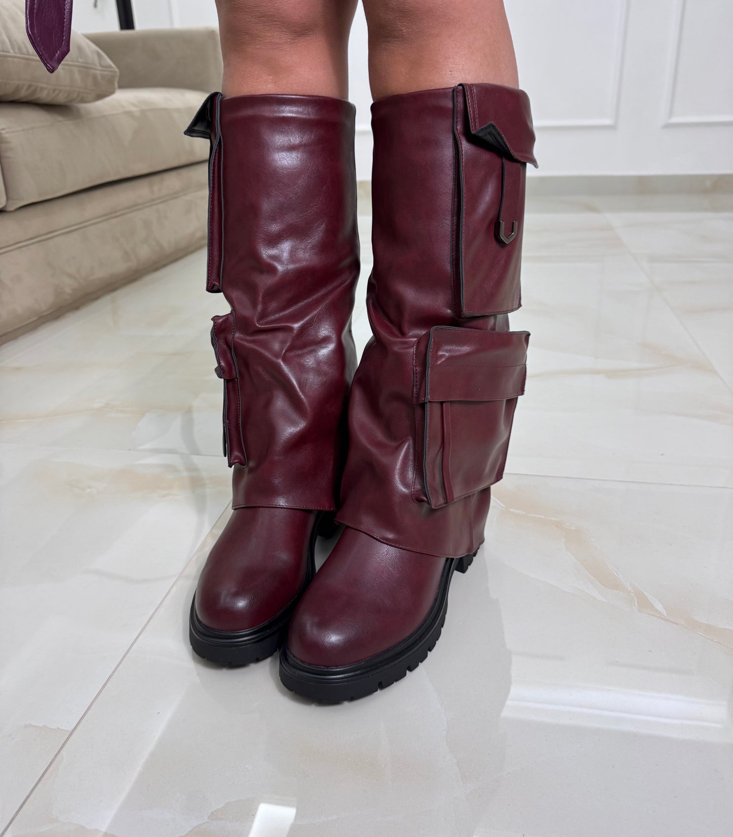 Anfibi Ecopelle Bordeaux
