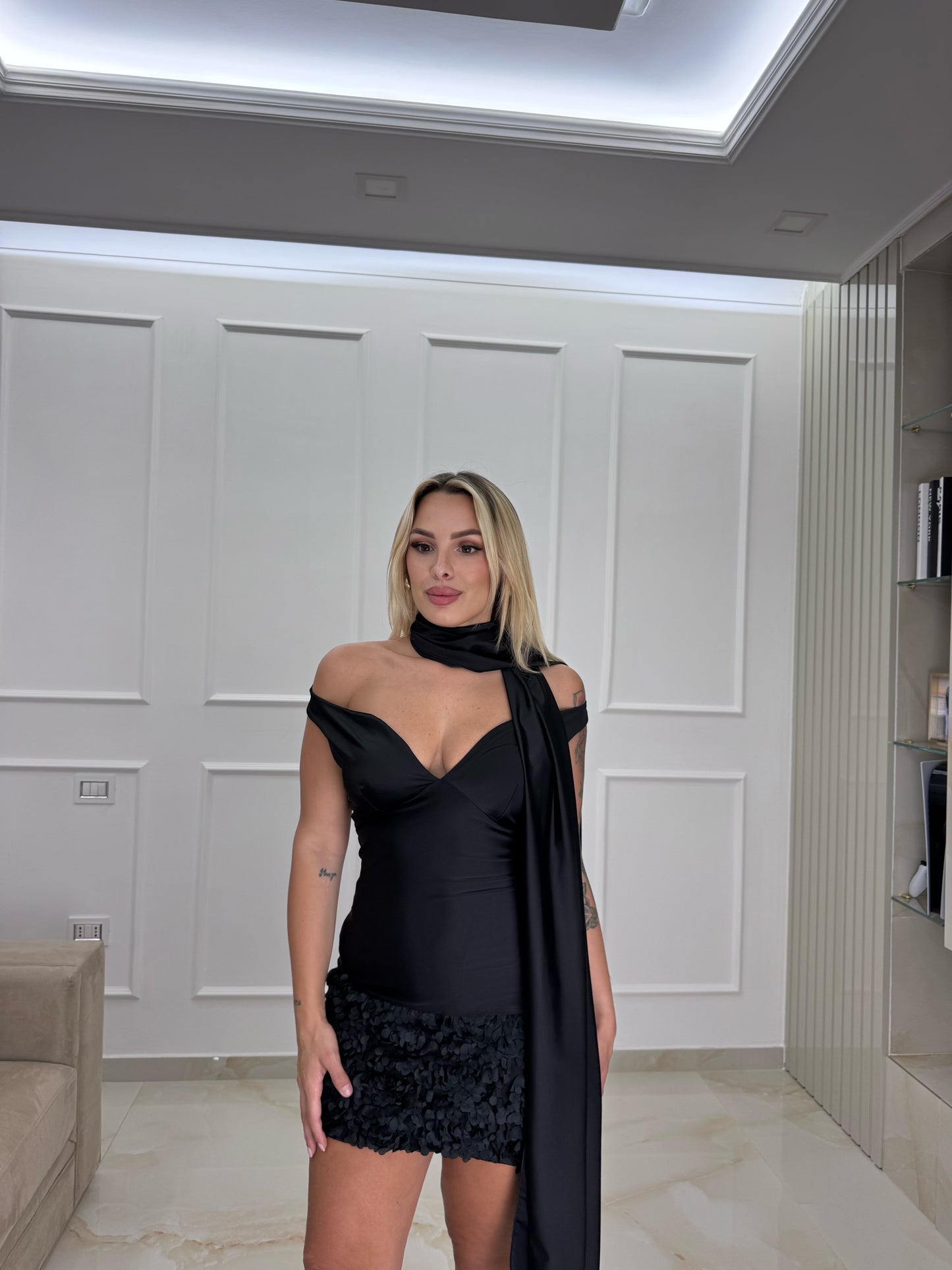 Mini Dress Rouches