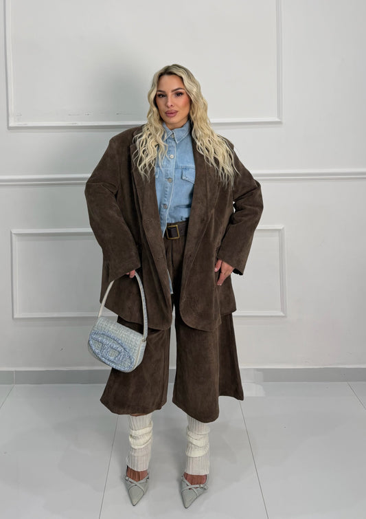 Coordinato Ecocamoscio British Marrone