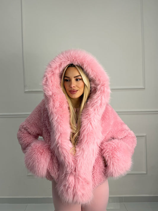 Ecopelliccia Teddy Rosa