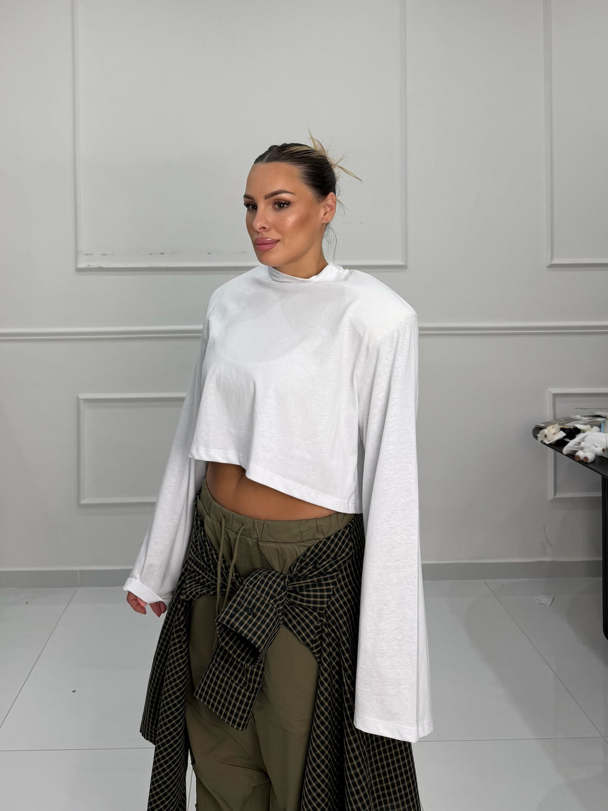 Maglia Crop Splalline