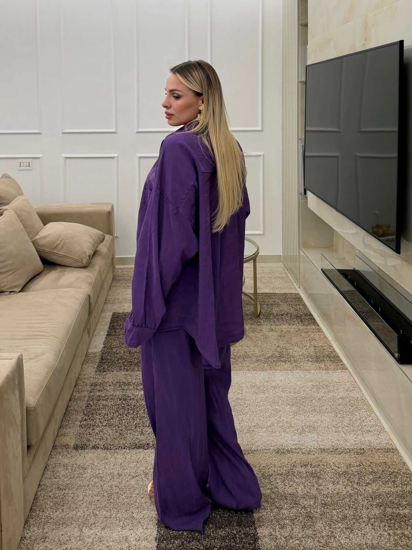 Coordinato Satin viola