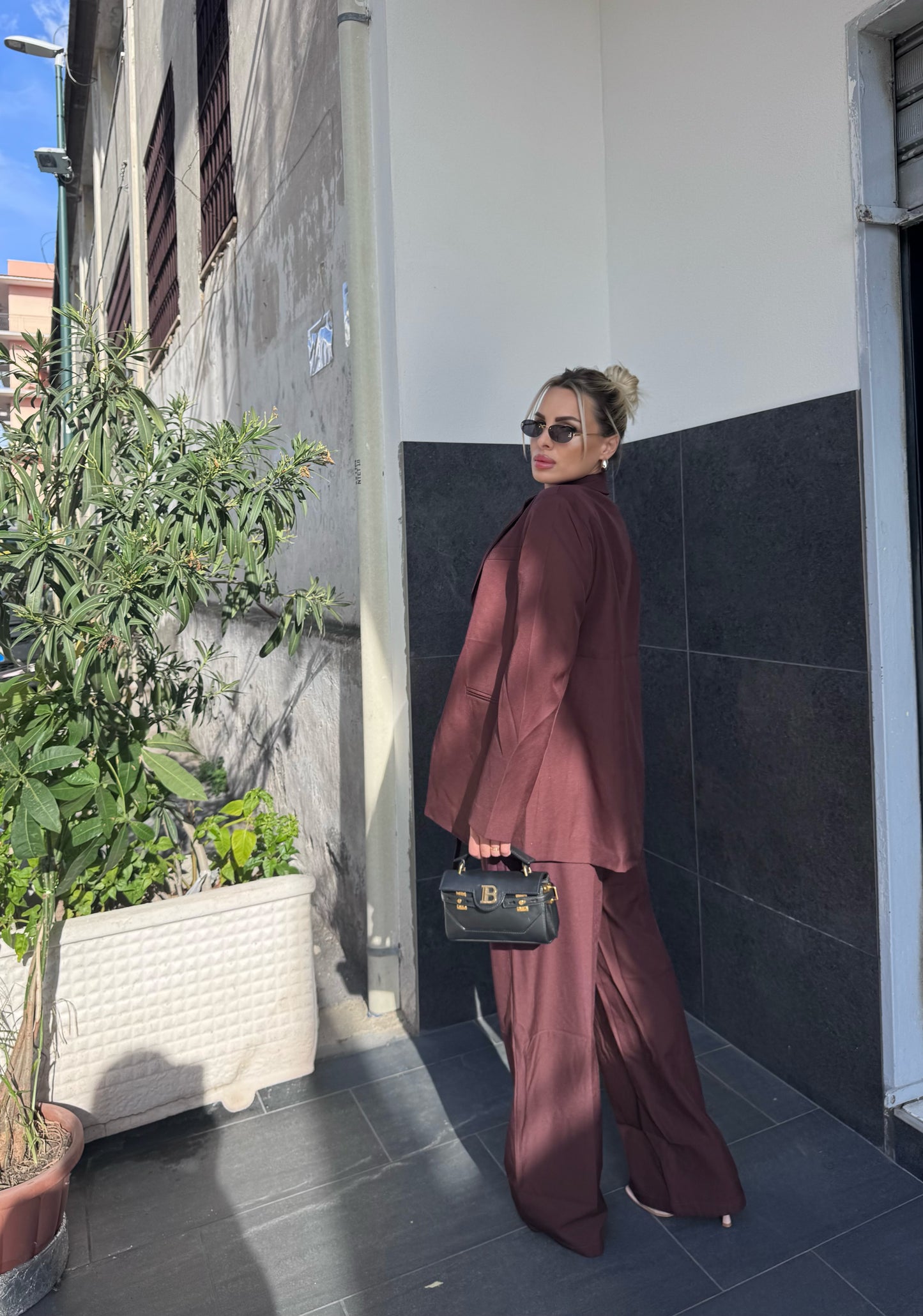 Tailleur Elvy bordeaux