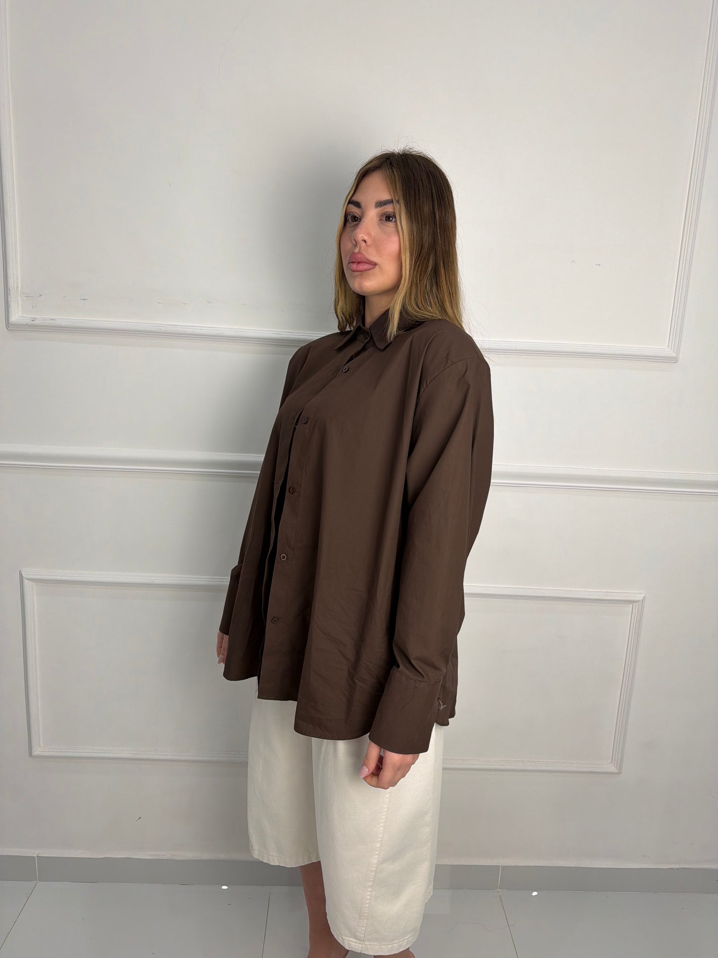 Camicia Essential Marrone