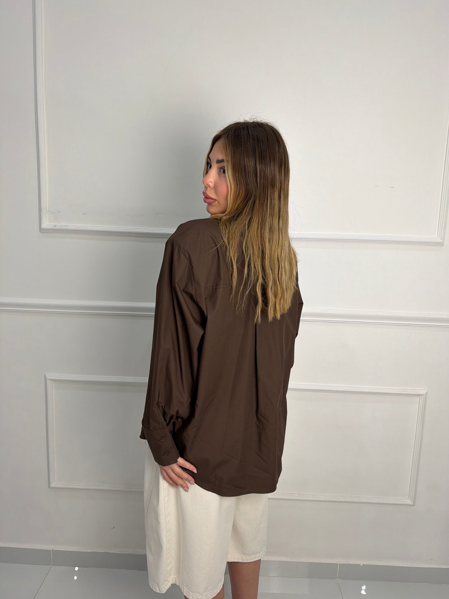 Camicia Essential Marrone