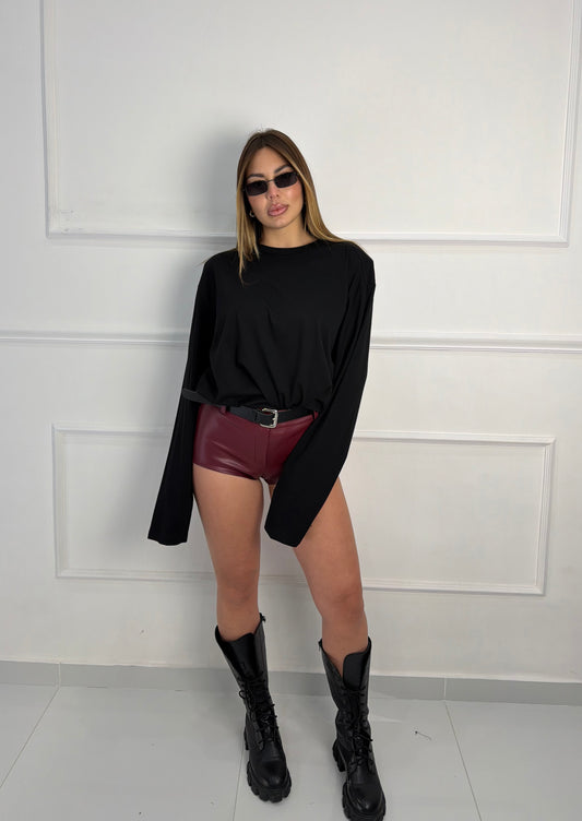 Shorts Ecopelle Bordeaux