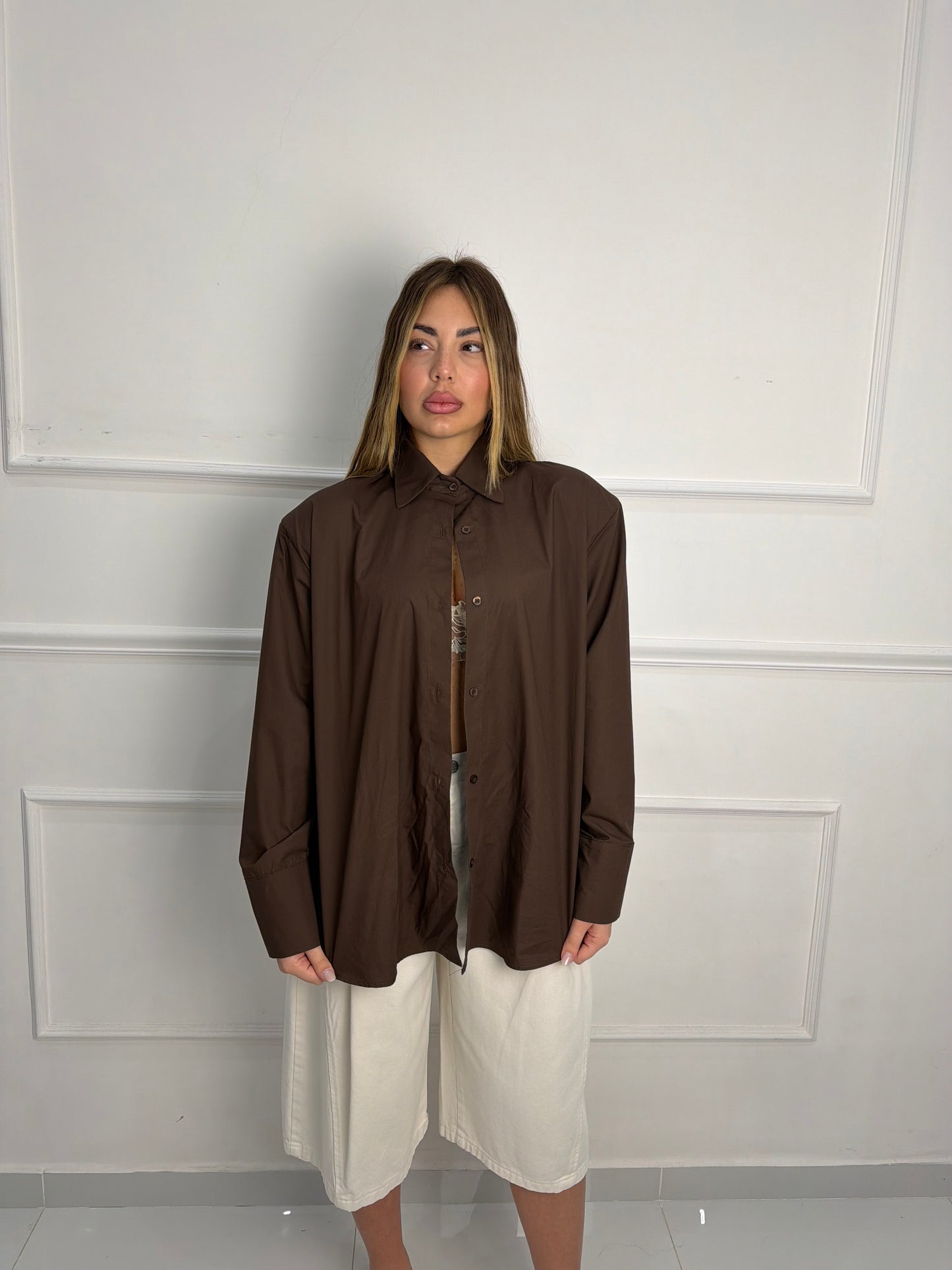 Camicia Essential Marrone