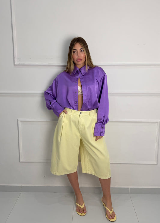 Camicia satin viola