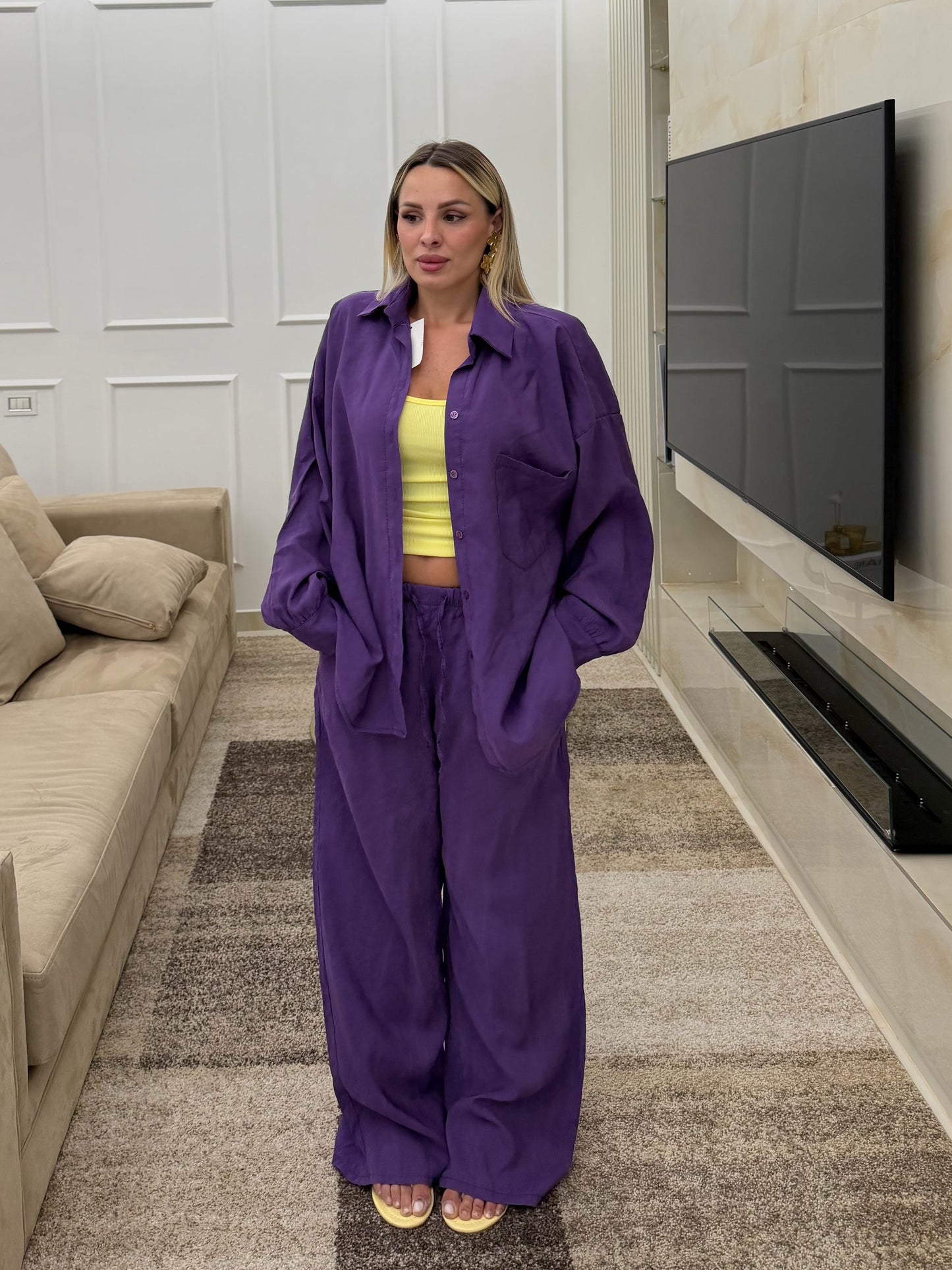 Coordinato Satin viola