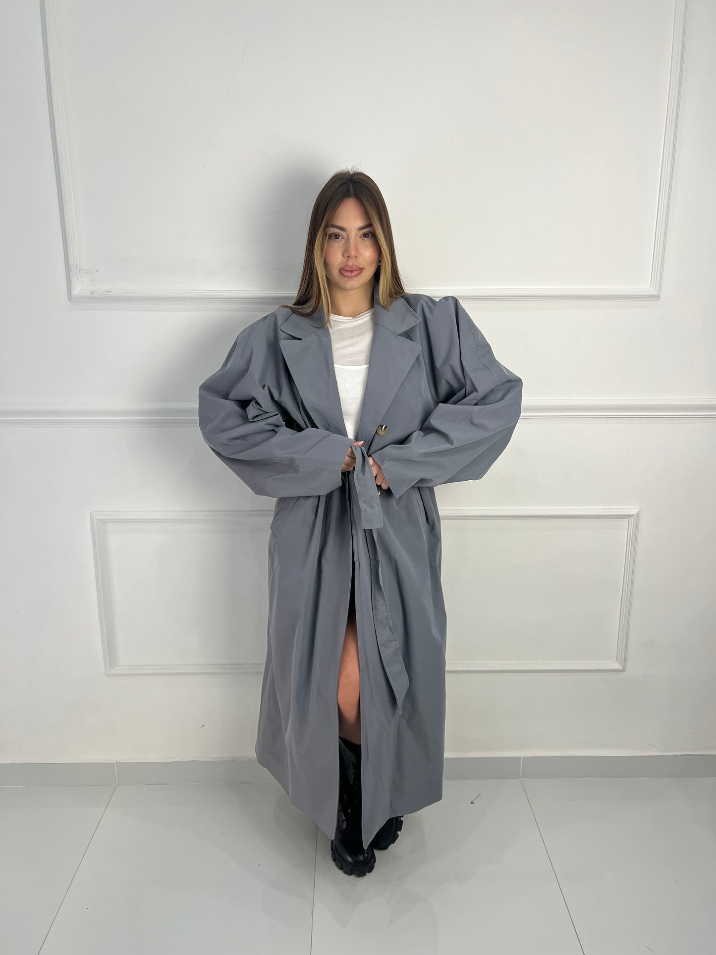 Trench Daily grigio