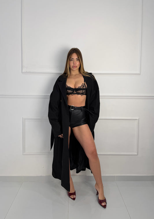 Shorts ecopelle Nero