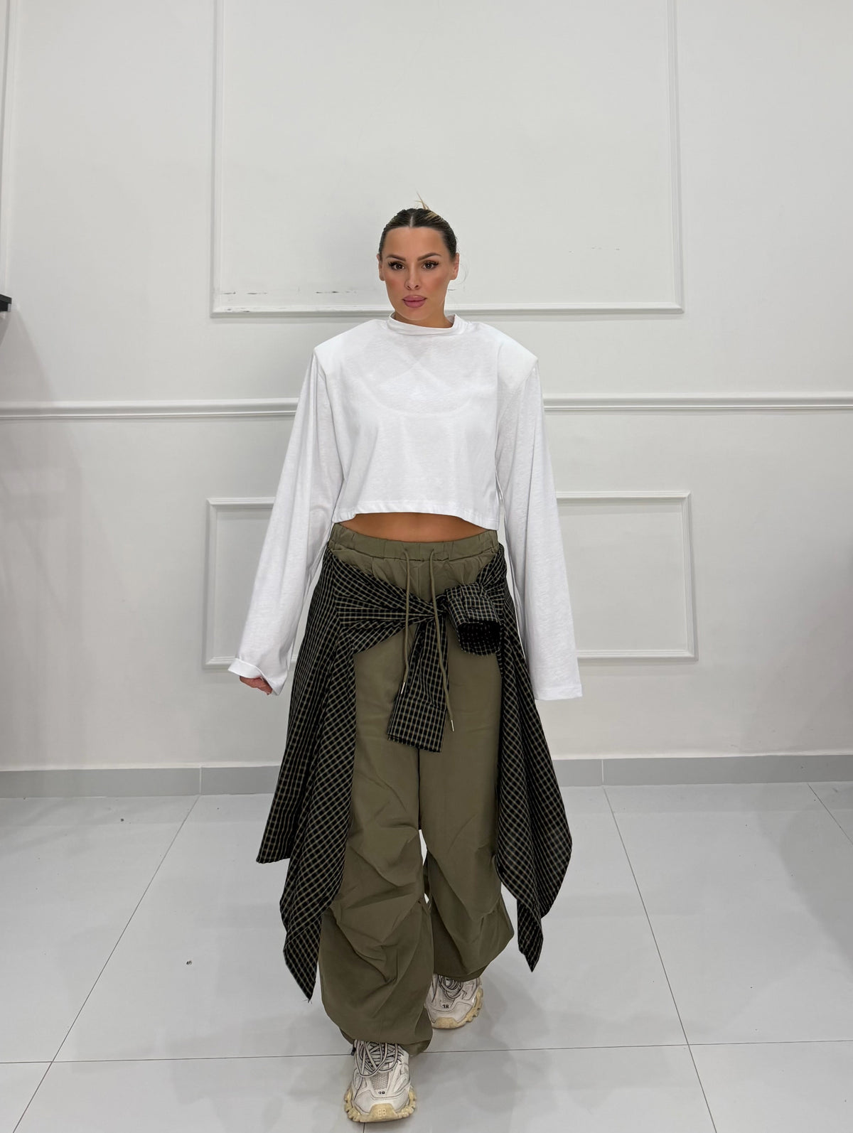 Maglia Crop Splalline