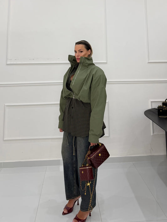 Bomber collo alto Verde