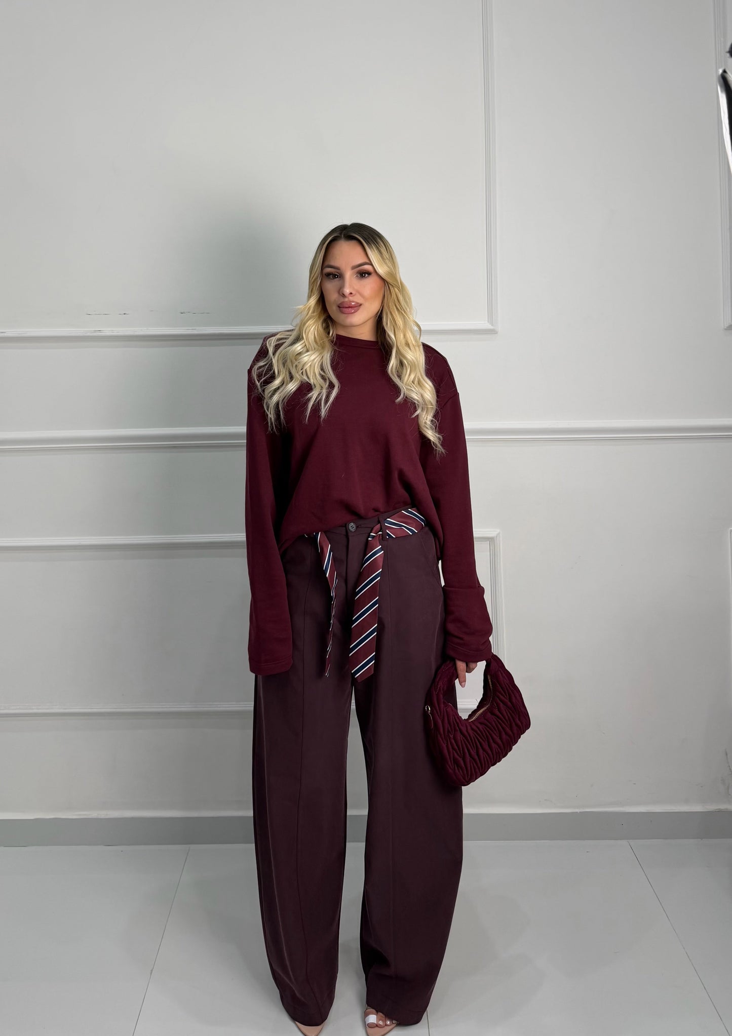 Felpa Wide bordeaux