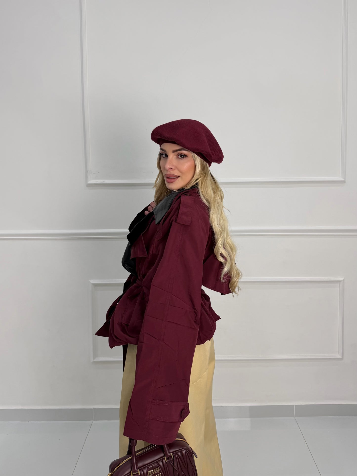 Trench Milano Bordeaux