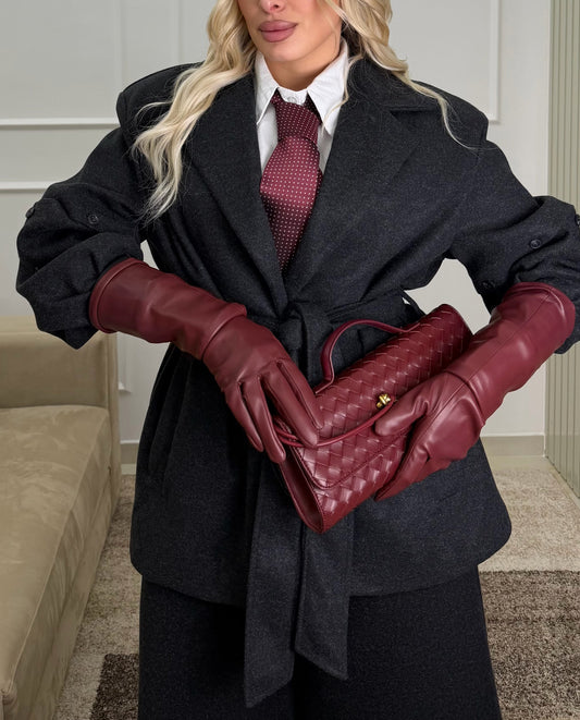 Guanti bordeaux