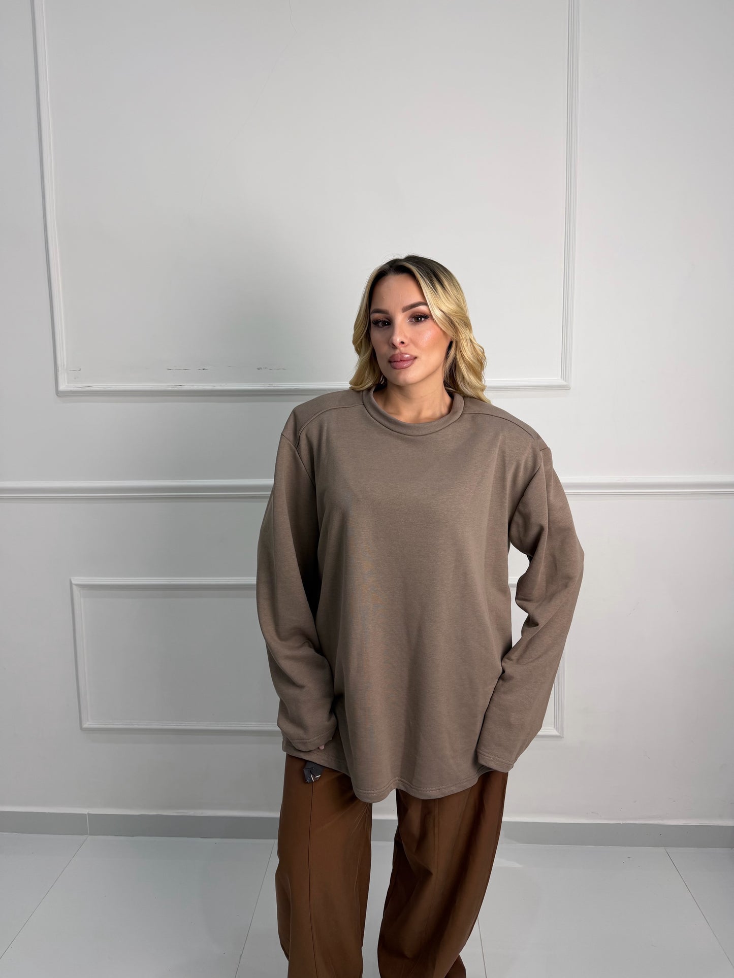 Felpa Wide beige