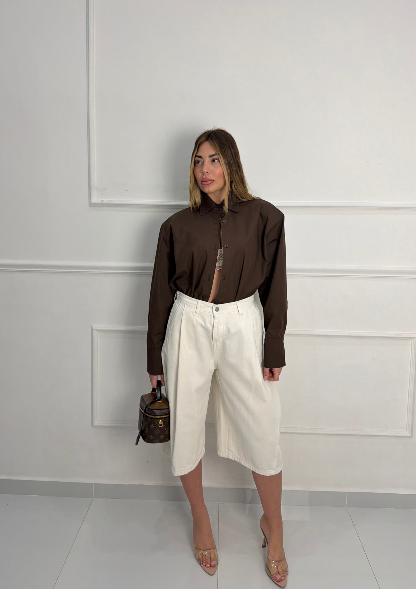 Camicia Essential Marrone
